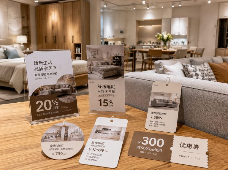 盘龙区家具门店单页海报与吊牌